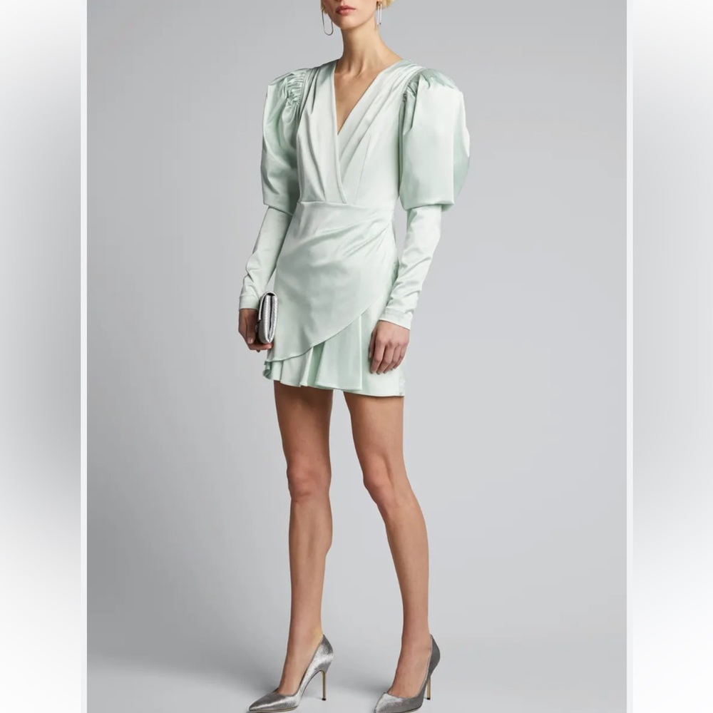 ROTATE BIRGER CHRISTENSEN AIKEN COCKTAIL DRESS in SOOTHING SEA GREEN